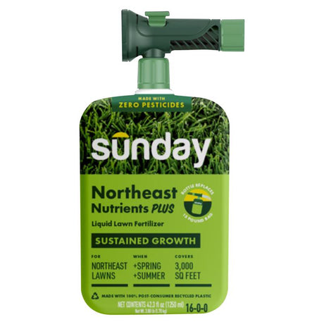 Sunday All-Purpose Lawn Fertilizer For All Grasses 3000 sq ft, Pack of 4