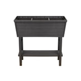 Polymer Outdoor Products 31 in. H X 32.25 in. W X 14.5 in. D PP Plastic Elevated Garden Box Brown