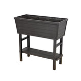 Polymer Outdoor Products 31 in. H X 32.25 in. W X 14.5 in. D PP Plastic Elevated Garden Box Brown