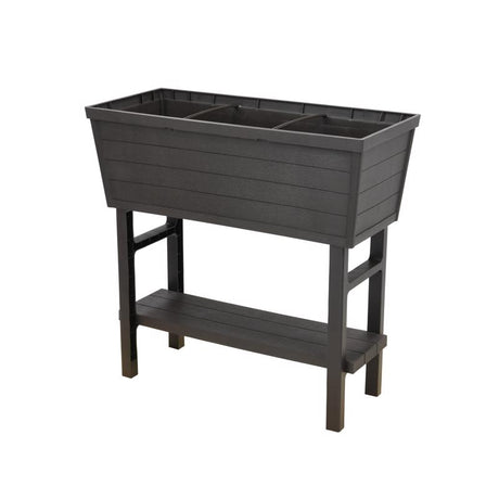 Polymer Outdoor Products 31 in. H X 32.25 in. W X 14.5 in. D PP Plastic Elevated Garden Box Brown