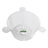 Crescent Garden 5 in. H X 10 in. D Polyethylene Hanging Basket Drip Pan Clear, Pack of 25
