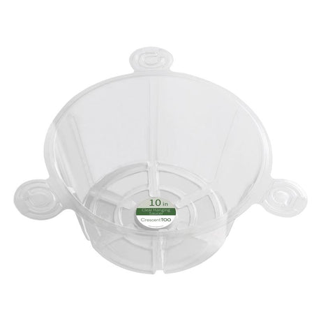 Crescent Garden 5 in. H X 10 in. D Polyethylene Hanging Basket Drip Pan Clear, Pack of 25