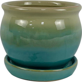 Border Concepts 5 in. H X 6 in. W Ceramic Archdale Planter Moss, Pack of 6
