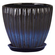 Border Concepts 6 in. W Ceramic Lady Jane Cup Planter Rain Grey, Pack of 8
