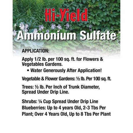 Hi-Yield Ammonium Sulfate Annual Program Lawn Fertilizer For Multiple Grass Types 5000 sq ft