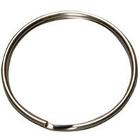 2GO KB107 Key Ring, Split Ring, 1-1/4 in Ring, Nickel-Plated