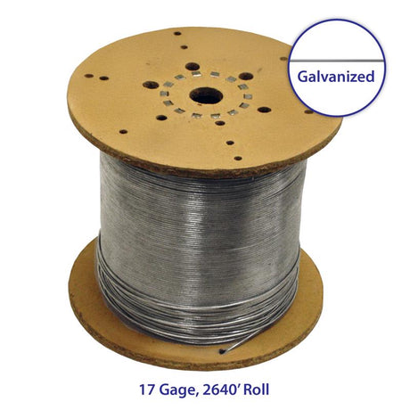 Ironridge 0.0453 in. H X 2640 ft. L Galvanized Steel Electric Fencing Silver