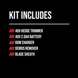 SKIL PWR CORE 40 HT2400C-11 24 in. 40 V Battery Hedge Trimmer Kit (Battery & Charger)