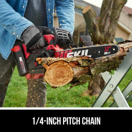 SKIL PWR CORE 40 TH1200C-11 12 in. 40 V Battery Chainsaw Kit (Battery & Charger) 1/4 in.