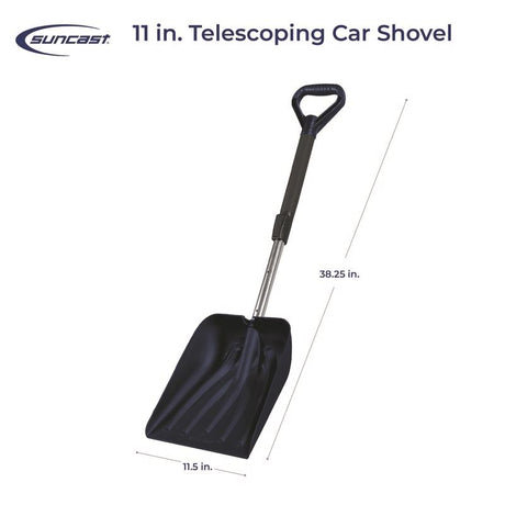 Suncast 11.5 in. W X 38 in. L Poly Telescoping Snow Shovel, Pack of 6