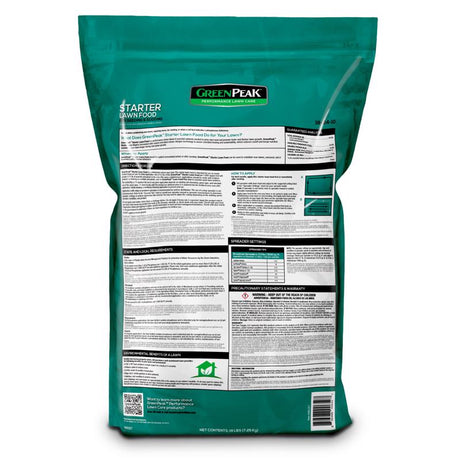 GreenPeak Lawn Starter Lawn Food For All Grasses 5000 sq ft