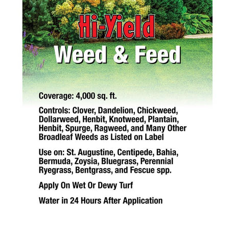 Hi-Yield Weed & Feed Lawn Fertilizer For Multiple Grass Types 4000 sq ft