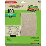 Gator 4441 Sanding Sheet, 11 in L, 9 in W, 100 Grit, Medium, Aluminum Oxide Abrasive