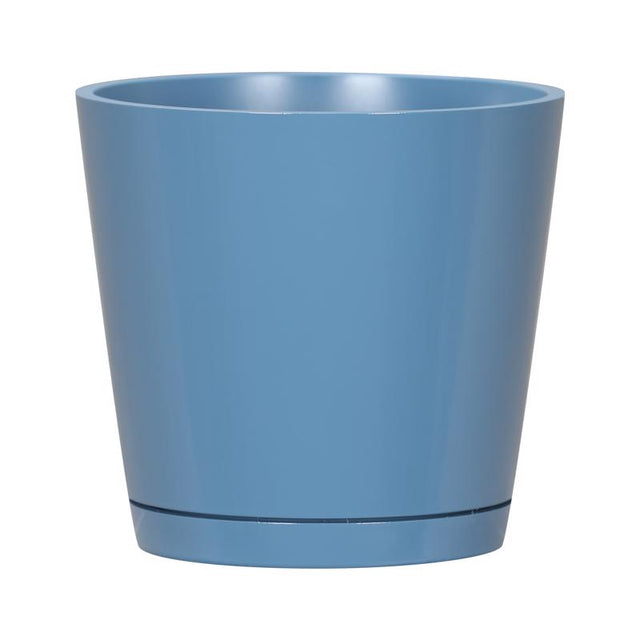 L&G 5.7 in. H X 6 in. W X 6 in. D X 6 in. D Resin Planter Blue