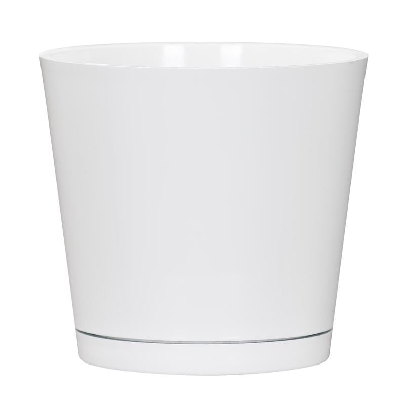 L&G 5.7 in. H X 6 in. W X 6 in. D X 6 in. D Resin Planter White