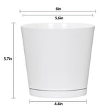 L&G 5.7 in. H X 6 in. W X 6 in. D X 6 in. D Resin Planter White