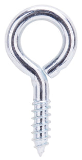 ProSource LR212 Screw Eye, 6 mm Dia Wire, 7.5 mm Thread, 1 in L Thread, 2-3/16 in OAL, 178 lb Working Load, Steel, Zinc, Pack of 20
