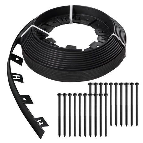 Master Mark 50 ft. L X 1.5 in. H Plastic Black Landscape Edging Kit, Pack of 4