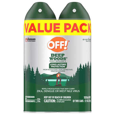 OFF! Deep Woods Insect Repellent For Mosquitoes/Other Flying Insects 12 oz, Pack of 6