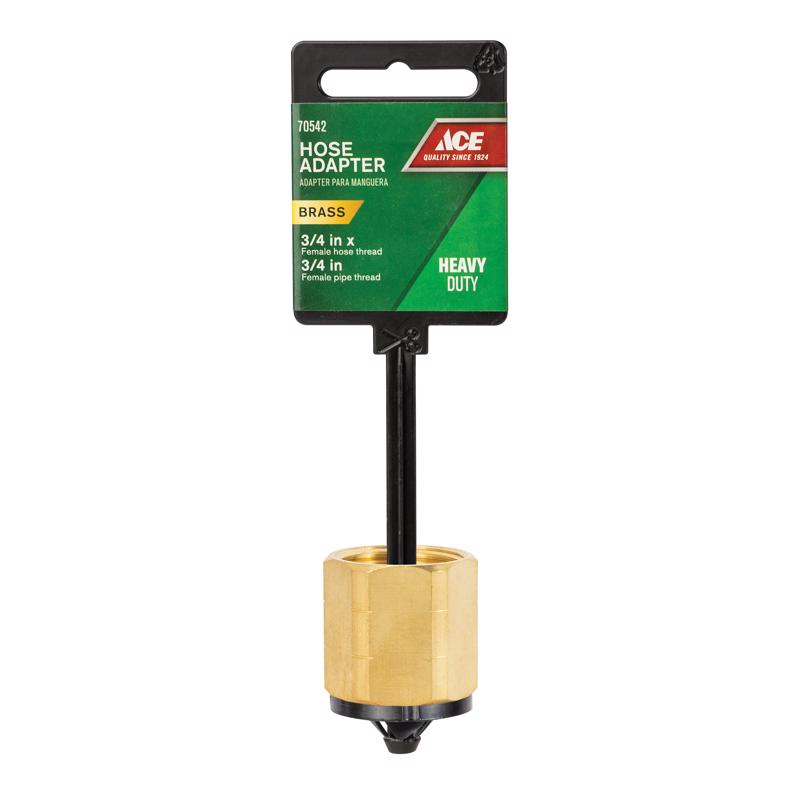Ace 3/4 in. FHT x 3/4 in. FPT in. Brass Threaded Female Hose Adapter, Pack of 5