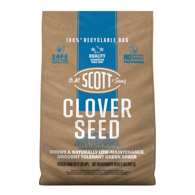 O.M. Scott & Sons Clover Grass Mix Sun or Shade Fertilizer/Seed/Soil Improver 2 lb