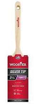Wooster 5220-2-1/2 Paint Brush, Silver/White, Birchwood Handle, 2-1/2 in W, 2-15/16 in L Bristle, Polyester Bristle