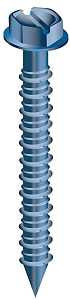 Cobra Anchors 680W Screw, 1/4 in Thread, 1-1/4 in L, Hex, Socket Drive, Steel, Fluorocarbon-Coated, 10 PK