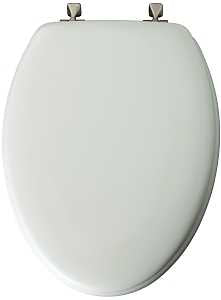 Mayfair 144BN000 Toilet Seat, Elongated, Molded Wood, White