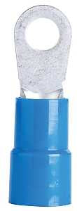 Gardner Bender 14-096 Ring Terminal, 600 V, 6 AWG Wire, 3/8 in Stud, Vinyl Insulation, Blue