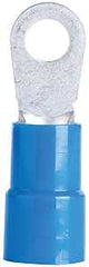 Gardner Bender 14-097 Ring Terminal, 600 V, 6 AWG Wire, 1/2 in Stud, Vinyl Insulation, Blue