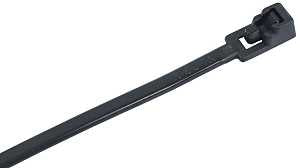 Gardner Bender 47-111UVB Cable Tie, Nylon, Black, 12 in L, 10/CS