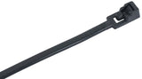 Gardner Bender 47-111UVB Cable Tie, Nylon, Black, 12 in L, 10/CS