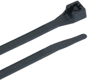 Gardner Bender 46-310UVBM Cable Tie, 0.27 in Max Bundle Dia, Double-Lock Locking, 6/6 Nylon, Black, 11 in L, 1000/PK