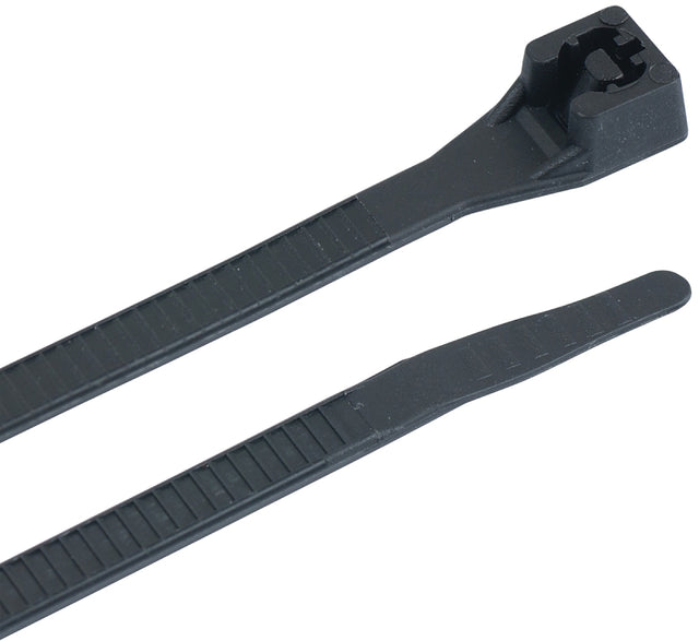 Gardner Bender 46-310UVBM Cable Tie, 0.27 in Max Bundle Dia, Double-Lock Locking, 6/6 Nylon, Black, 11 in L, 1000/PK