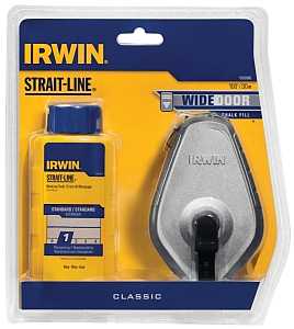 Irwin Strait-Line IWHT48441BC Chalk Reel, 100 ft L Line, 1:1 Gear Ratio