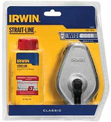 Irwin STRAIT-LINE IWHT48441RC Classic Chalk Reel, 100 ft L Line, 1:1 Gear Ratio