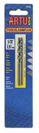 ARTU 01425 Drill Bit, 5/32 in Dia, 3-1/8 in OAL, Flat Flute, 2-Flute, 5/32 in Dia Shank, Straight Shank