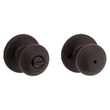Kwikset 300CV 11P CP Privacy Lockset, Knob Handle, Venetian Bronze