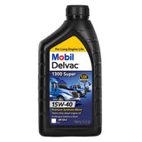 Mobil Delvac 1300 Super 15W-40 Diesel Semi-Synthetic Engine Oil 1 qt, Pack of 6