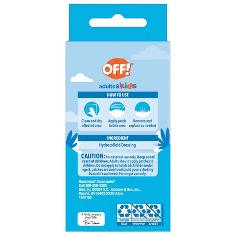 OFF! Post Bug Bite Relief Patch 20 each