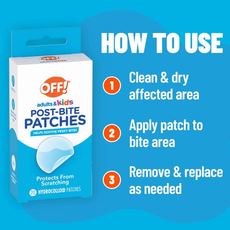 OFF! Post Bug Bite Relief Patch 20 each