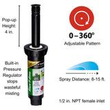 Rain Bird 4 in. H Adjustable Pop-Up Spray Head