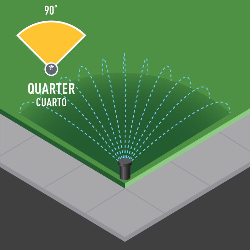 Orbit 2 in. H Quarter-Circle Sprinkler Spray Head