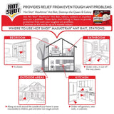 Hot Shot MaxAttrax Ant Bait 4 pk, Pack of 12