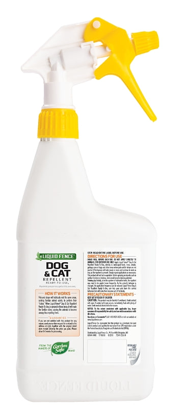Liquid Fence HG-71296 Dog and Cat Repellent, Pale Yellow, Pack of 6