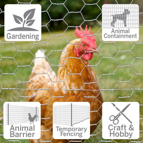 Garden Craft 18 in. H X 50 ft. L Galvanized Steel Fencing 1 in. X 1 in. in.