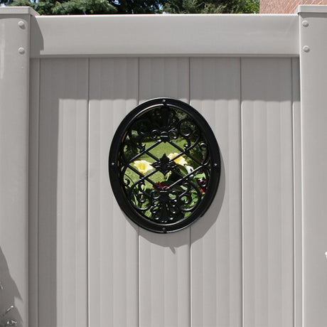 Nuvo Iron ACW56 Gate Fence Insert, Oval, Aluminum, Black