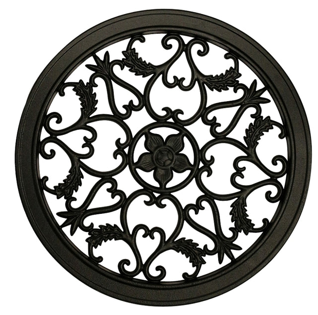 Nuvo Iron ACW55 Series Gate Fence Insert, 15 in Dia Dimensions, Round, Aluminum, Black