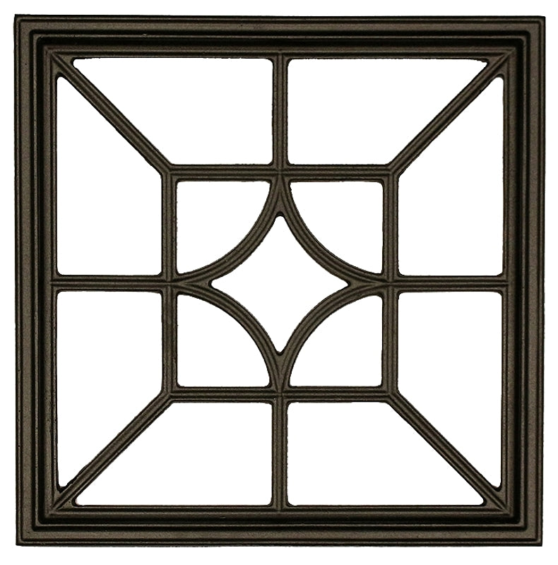 Nuvo Iron ACW54 Gate Fence Insert, Diamond Square, Aluminum, Black