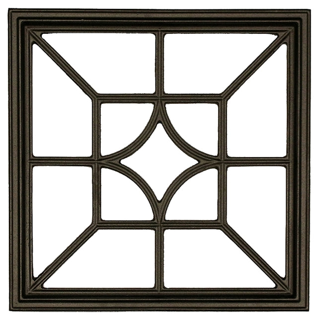 Nuvo Iron ACW54 Gate Fence Insert, Diamond Square, Aluminum, Black